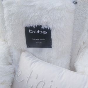 Bebe Bedding Decor Item New Bebe Reversible Fur Throw Poshmark